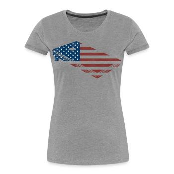 Joueur de sac de haricots de l’équipe Cornhole - T-shirt bio Premium Femme - bleu marine - Devant - Mia (176cm)