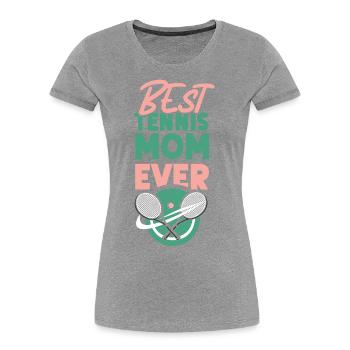 Funny Tennis Player Racket Mom - Women's Premium Organic T-Shirt - navy - Front - Mia (176cm)