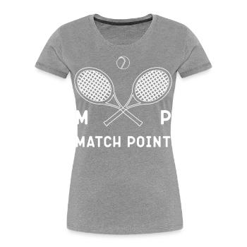 Funny Tennis Player Racket 40th - Frauen Premium Bio T-Shirt - Navy - Vorne - Mia (176cm)