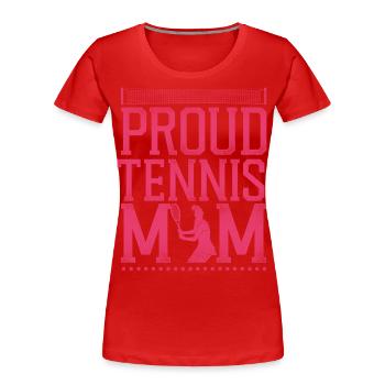 Funny Tennis Player Racket Mom - Women's Premium Organic T-Shirt - navy - Front - Mia (176cm)