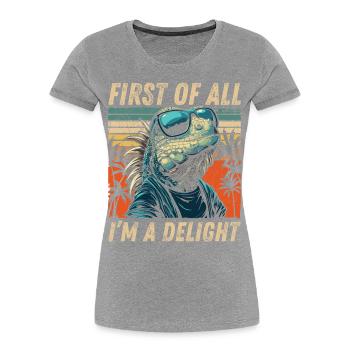 Vintage Iguana - Hoodie Sunset Look - Women's Premium Organic T-Shirt - navy - Front - Mia (176cm)