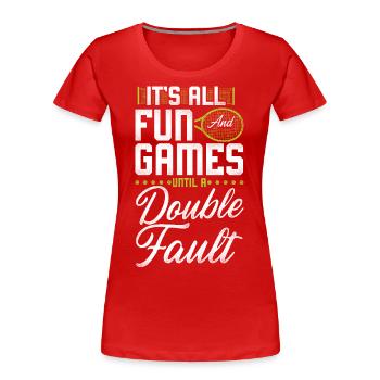 Funny Tennis Player Racket It's - Frauen Premium Bio T-Shirt -  - Vorne - Mia (176cm)