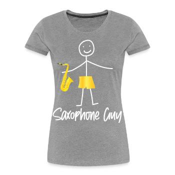 Saxophone Saxophone Guy - Women's Premium Organic T-Shirt - navy - Front - Mia (176cm)