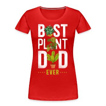 Plant Lover Gardening Dad Best - Women's Premium Organic T-Shirt - navy - Front - Mia (176cm)