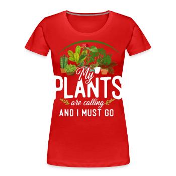 Plant Lover Gardening My Plants - Frauen Premium Bio T-Shirt - Navy - Vorne - Mia (176cm)