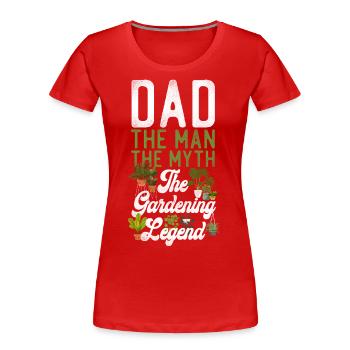 Plant Lover Gardening Dad Dad The - Women's Premium Organic T-Shirt - navy - Front - Mia (176cm)
