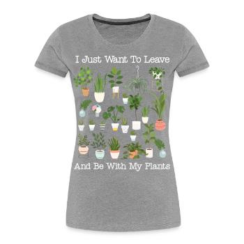 Plant Lover Gardening I Just Want - Frauen Premium Bio T-Shirt -  - Vorne - Mia (176cm)