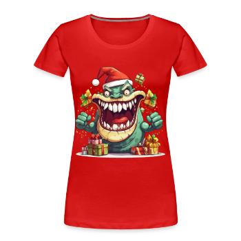 Christmas Gifts Monster Funny Humor Ugly - Women's Premium Organic T-Shirt - navy - Front - Mia (176cm)