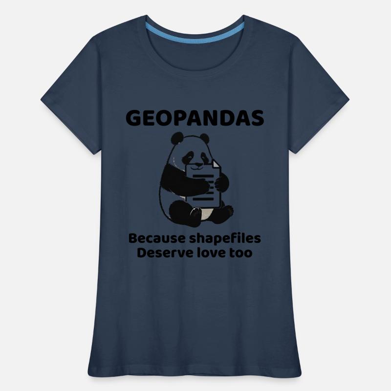 GeoPandas Shapefiles GIS Python Daten Liebe Frauen Premium Bio T-Shirt