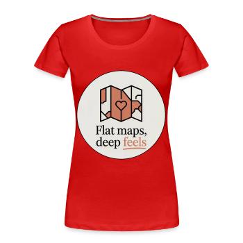 Flache Karten Deep Feels Geografie Kartografie - Frauen Premium Bio T-Shirt - Navy - Vorne - Mia (176cm)