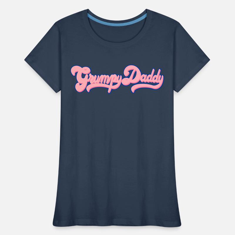 Grumpy Daddy Retro Script - Color "Bubble Gum" Women's Premium Organic T-Shirt