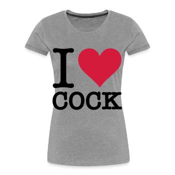 Ich liebe Schwanz - Frauen Premium Bio T-Shirt - Navy - Vorne - Mia (176cm)