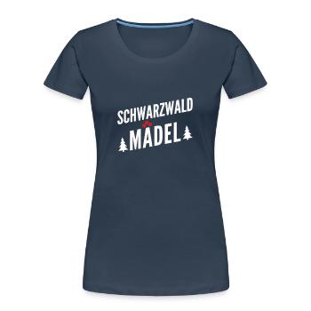 Schwarzwaldmädel - Frauen Premium Bio T-Shirt - Navy - Vorne - Mia (176cm)