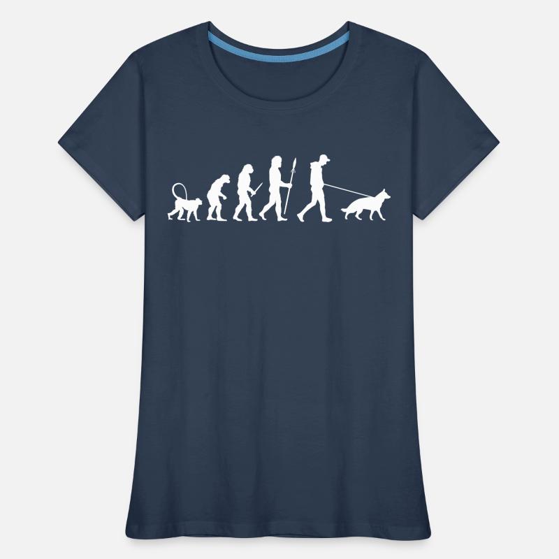 Evolution Deutscher Schäferhund Frauen Premium Bio T-Shirt