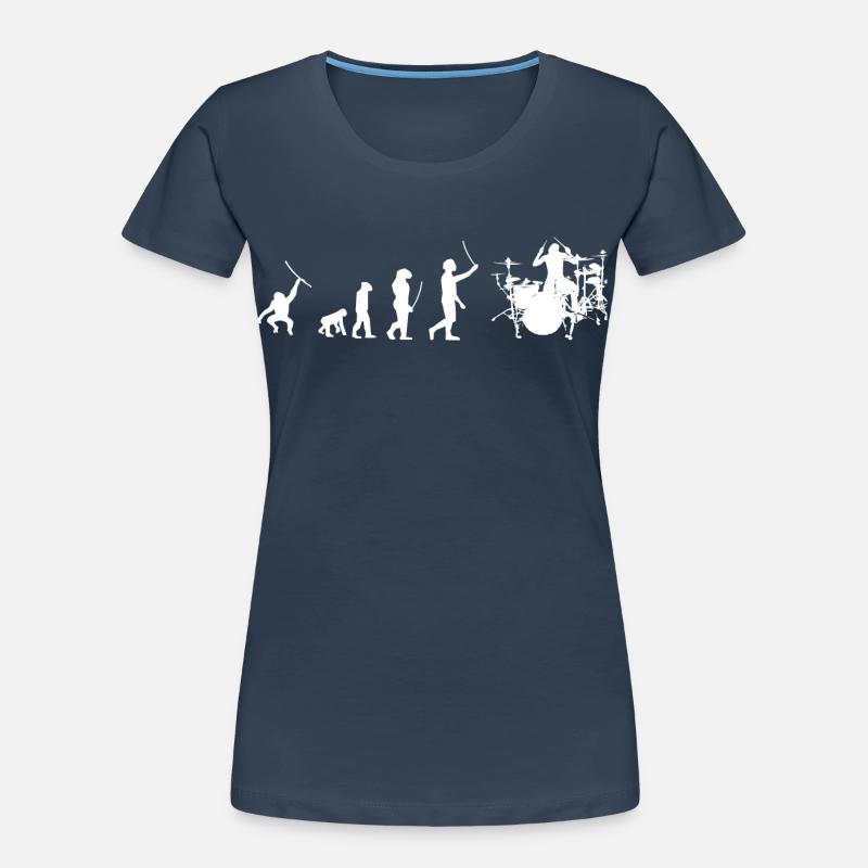 Batteur Evolution - T-shirt bio Premium Femme - bleu marine