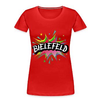 Bielefeld Germany City Pop Art Comic Art - Women's Premium Organic T-Shirt - navy - Front - Mia (176cm)