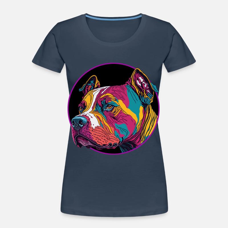 Pitpull - Frauen Premium Bio T-Shirt - Navy