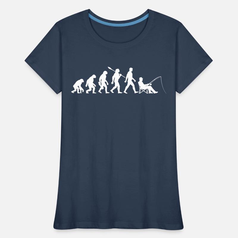Evolution - Pêcheur, Cadeau de pêche T-shirt bio Premium Femme