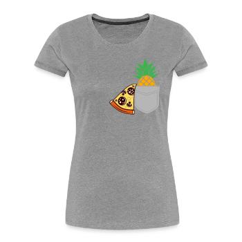 Pizza Pineapple - Women's Premium Organic T-Shirt - navy - Front - Mia (176cm)