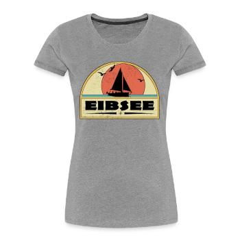 Eibsee - Frauen Premium Bio T-Shirt - Navy - Vorne - Mia (176cm)