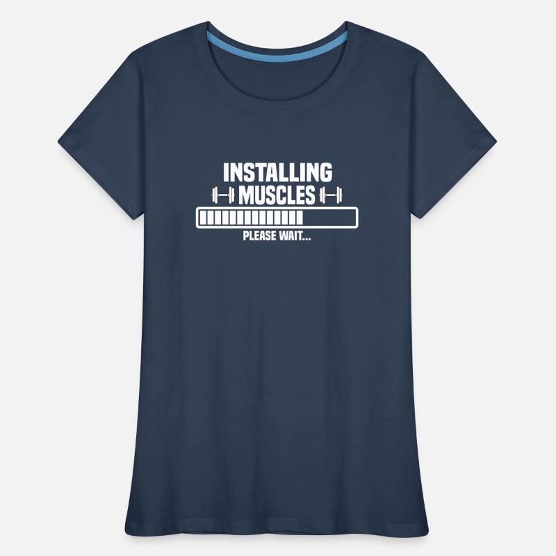 Installing muscles – please wait Women's Premium Organic T-Shirt