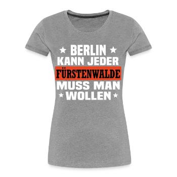 Fürstenwalde Spree - Frauen Premium Bio T-Shirt -  - Vorne - Mia (176cm)