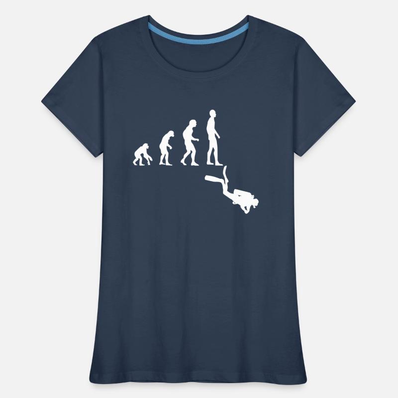Evolution Tauchen Frauen Premium Bio T-Shirt