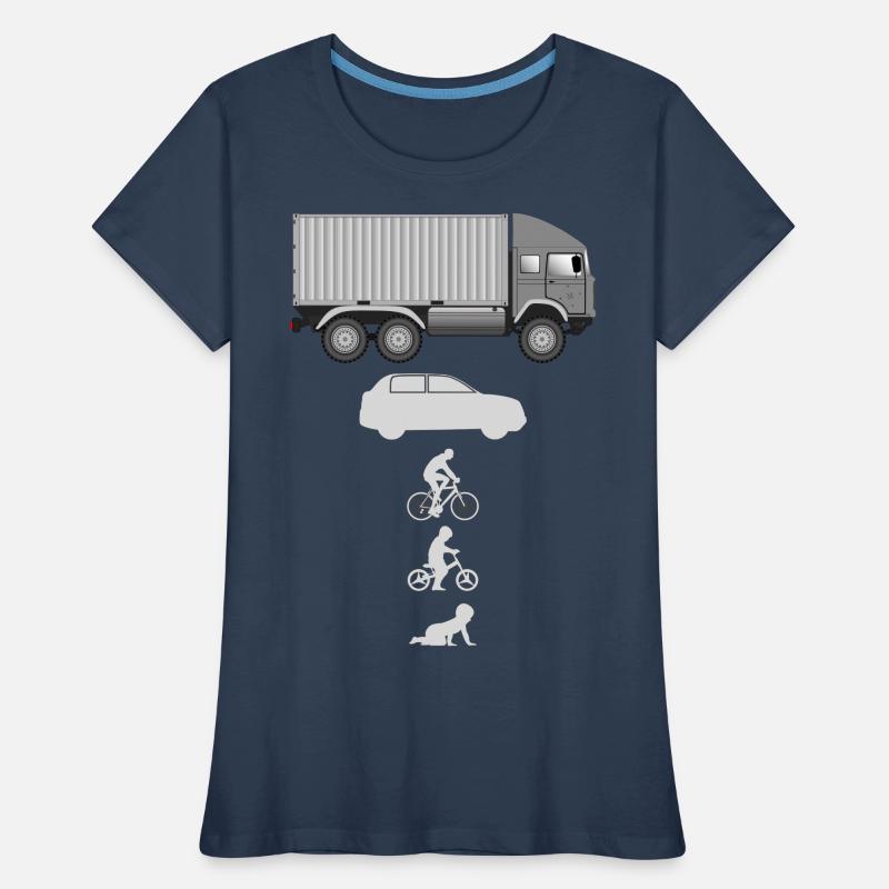 Evolution Container LKW Frauen Premium Bio T-Shirt
