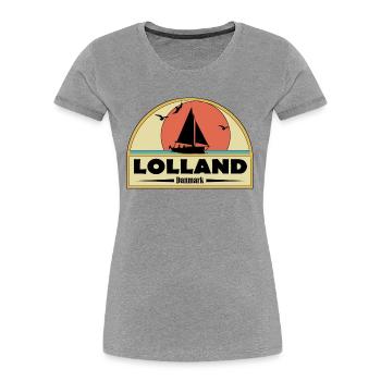 Lolland - T-shirt bio Premium Femme - bleu marine - Devant - Mia (176cm)