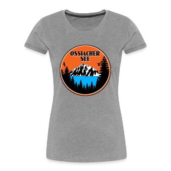 Ossiacher See - Frauen Premium Bio T-Shirt - Navy - Vorne - Mia (176cm)