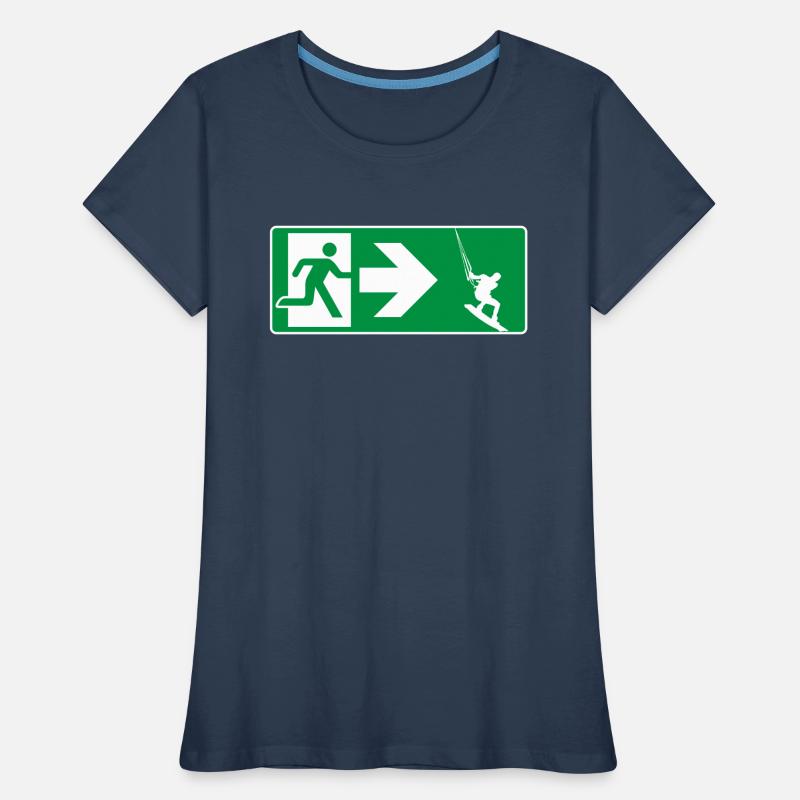Emergency Exit Kitesurfing Kitesurfer Women's Premium Organic T-Shirt