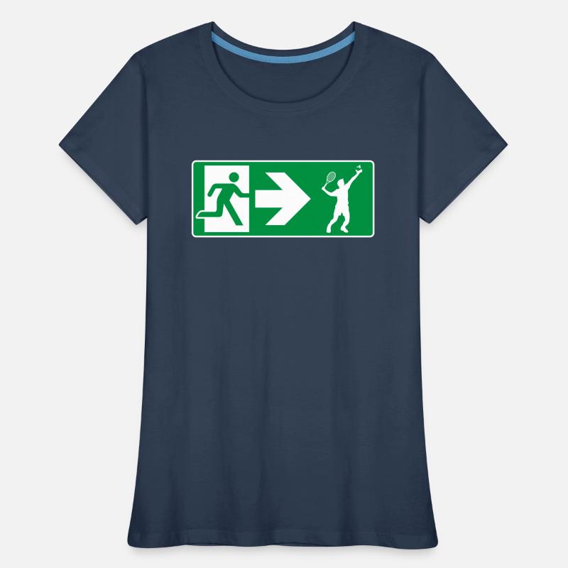 Emergency Exit Badminton Women's Premium Organic T-Shirt