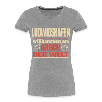 ludwigshafen - Frauen Premium Bio T-Shirt -  - Vorne - Mia (176cm)