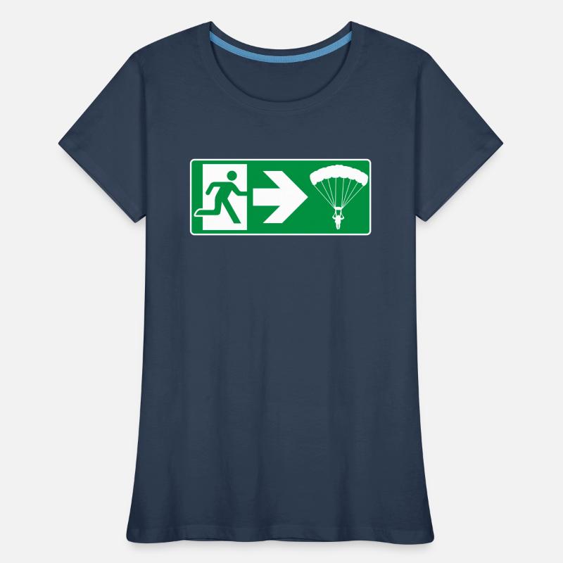 Emergency Exit Parachute Paraglider Women's Premium Organic T-Shirt