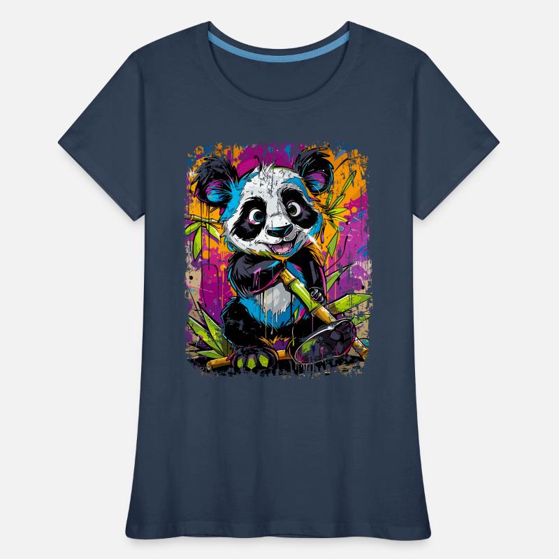 Ours panda mignon dans le style graffiti T-shirt bio Premium Femme