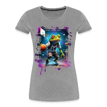 Basketball Frog - Women's Premium Organic T-Shirt -  - Front - Mia (176cm)
