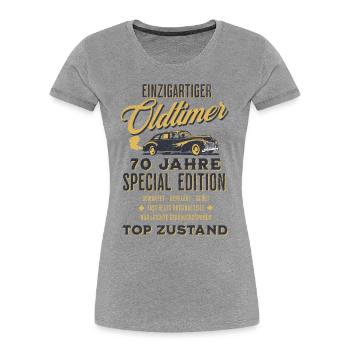 70. Geburtstag Oldtimer TOP ZUSTAND - Frauen Premium Bio T-Shirt -  - Vorne - Mia (176cm)