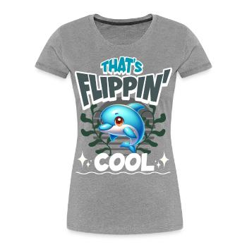 Delfin - Frauen Premium Bio T-Shirt -  - Vorne - Mia (176cm)