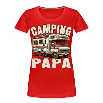 Camping Papa - Frauen Premium Bio T-Shirt -  - Vorne - Mia (176cm)