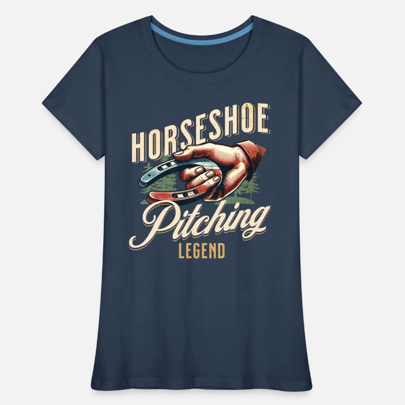 Lancer de fer à cheval Lancer de fer à cheval T-shirt bio Premium Femme