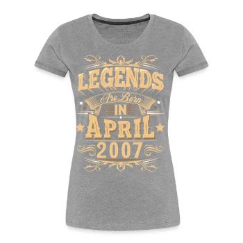 April 2007 Birthday Legend - Women's Premium Organic T-Shirt - navy - Front - Mia (176cm)