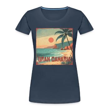 Gran Canaria - Women's Premium Organic T-Shirt - navy - Front - Mia (176cm)