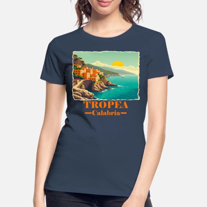 Tropea Kalabrien orange Frauen Premium Bio T-Shirt