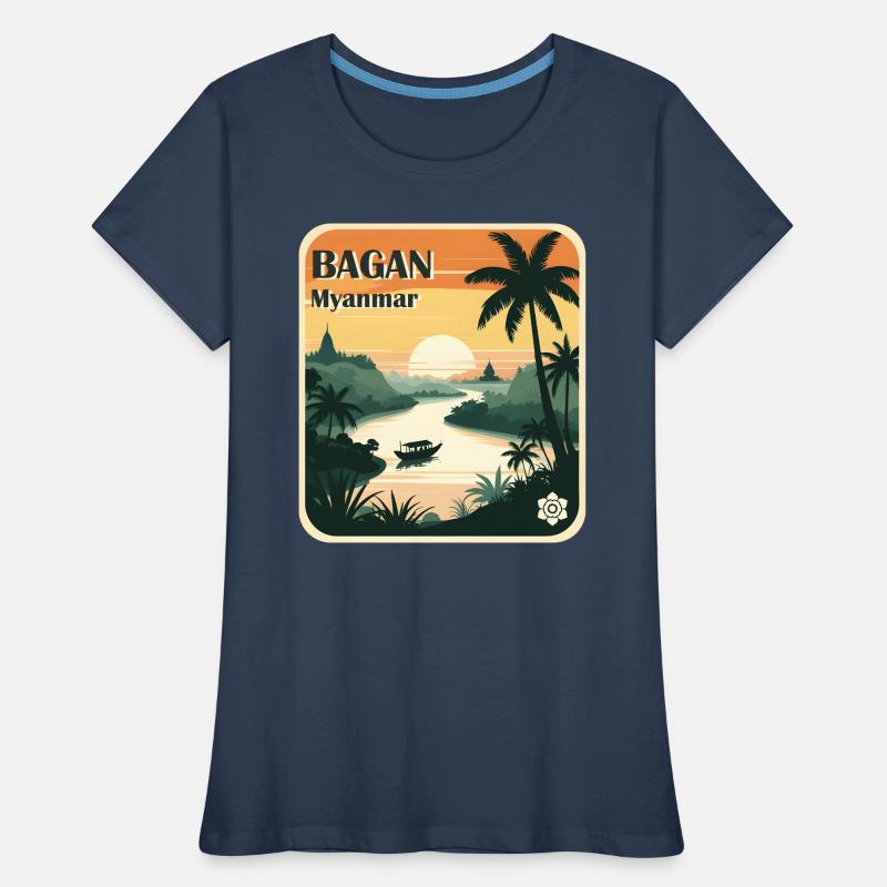 Bagan Myanmar Frauen Premium Bio T-Shirt