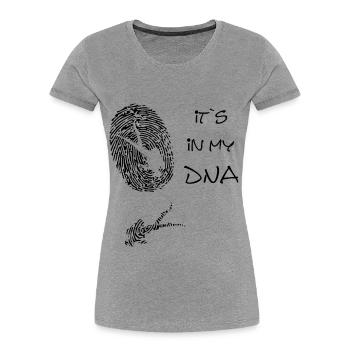 Diving its in my DNA. Dive - Tauchen Taucher - Frauen Premium Bio T-Shirt -  - Vorne - Mia (176cm)