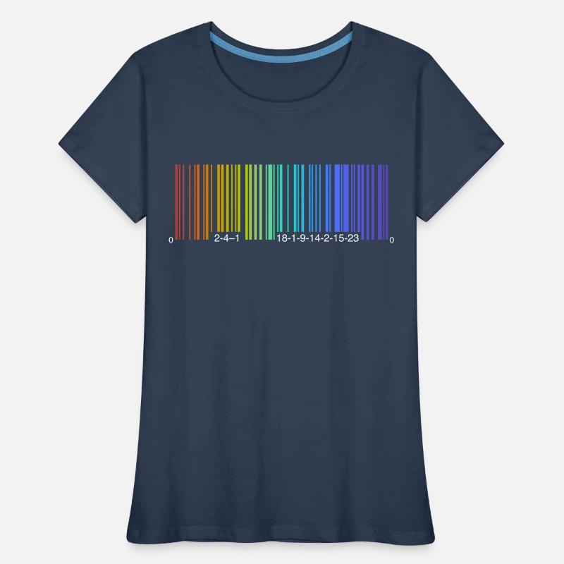Be a Rainbow, Barcode Frauen Premium Bio T-Shirt