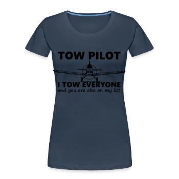 towpilot piper pa25 - Frauen Premium Bio T-Shirt - Navy - Vorne - Mia (176cm)