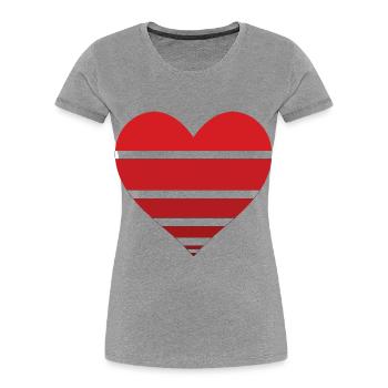 Herz Muster Geschenk - Frauen Premium Bio T-Shirt - Navy - Vorne - Mia (176cm)