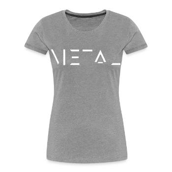 Metal minimaliste cadeau métalleux, groupe concert - T-shirt bio Premium Femme - bleu marine - Devant - Mia (176cm)
