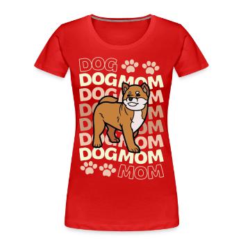 Doux shiba inu puppy lover kawaii - T-shirt bio Premium Femme - bleu marine - Devant - Mia (176cm)